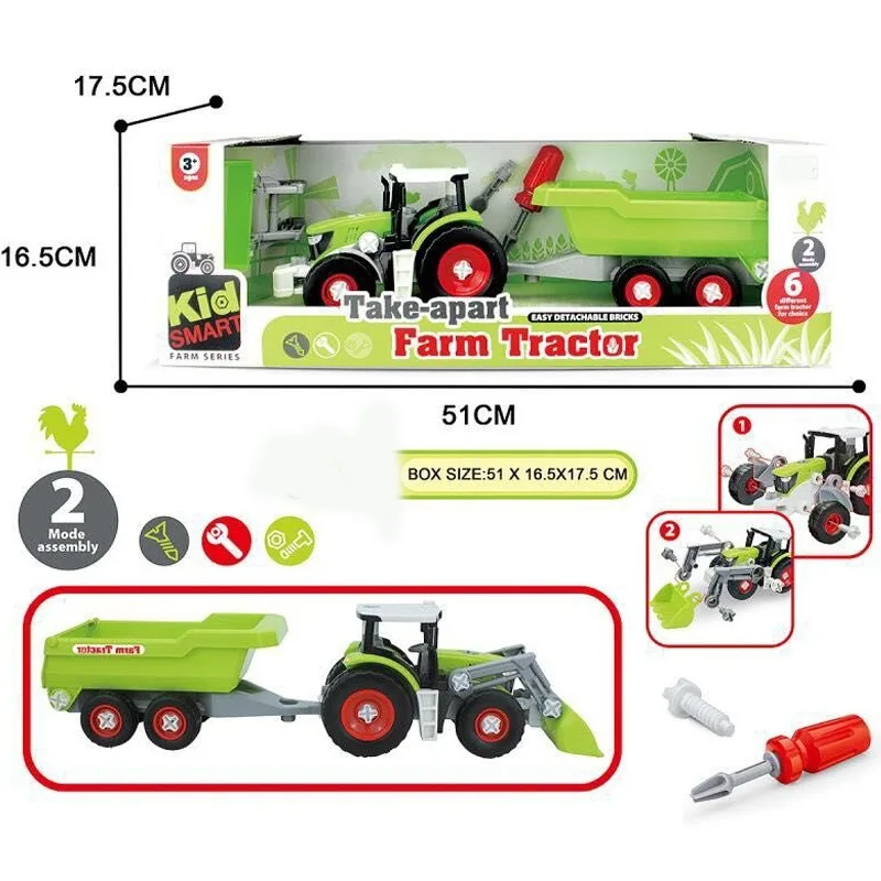 CHILDREN'S Toy Disassembly Farmer Car Farm Series Transportation Trailer DIY Deconstructable Assembly Model Toy Batch
CHILDREN'S Toy Disassembly Farmer Car Farm Series Transportation Trailer DIY Deconstructable Assembly Model Toy Batch