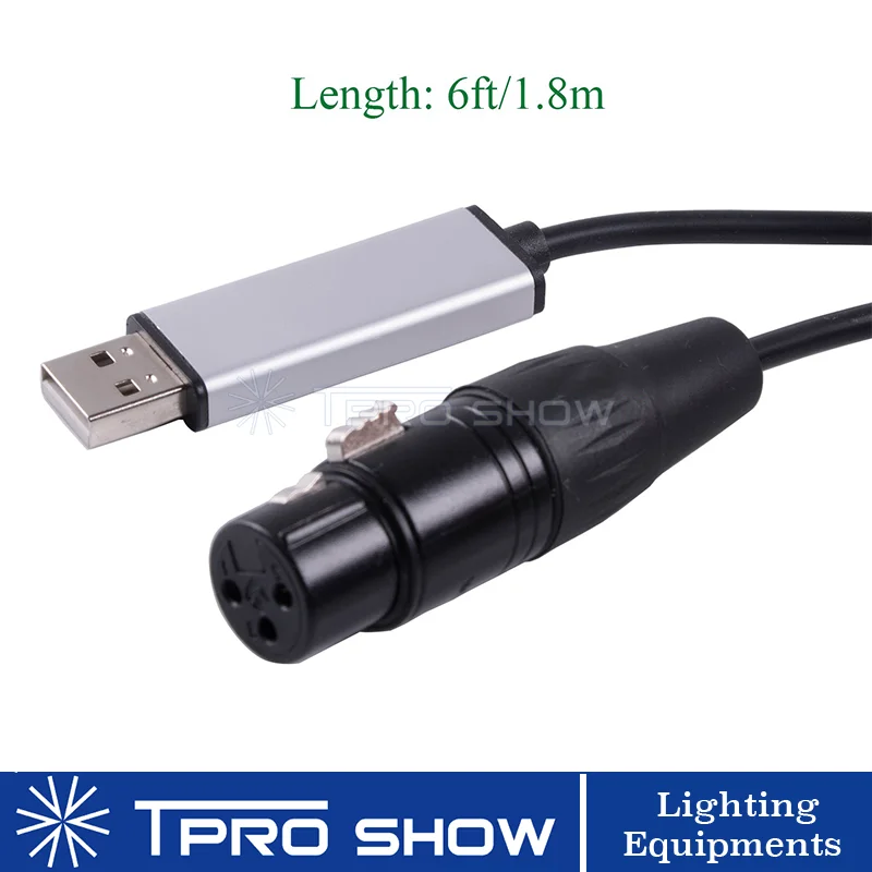 1.8M Stage USB DMX Interface Adapter Cable PC DMX Controller Dimmer USB DMX 512 Signal Conversion Wire For DJ Lights Machines
1.8M Stage USB DMX Interface Adapter Cable PC DMX Controller Dimmer USB DMX 512 Signal Conversion Wire For DJ Lights Machines