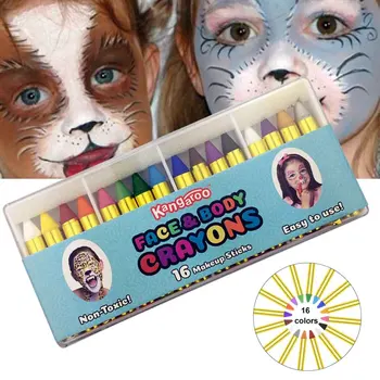Washable Smooth Non Toxic Gifts 16 Colors Splicing Structure Cosplay Halloween Christmas Face Paint Crayons Kit Party Makeup
Washable Smooth Non Toxic Gifts 16 Colors Splicing Structure Cosplay Halloween Christmas Face Paint Crayons Kit Party Makeup