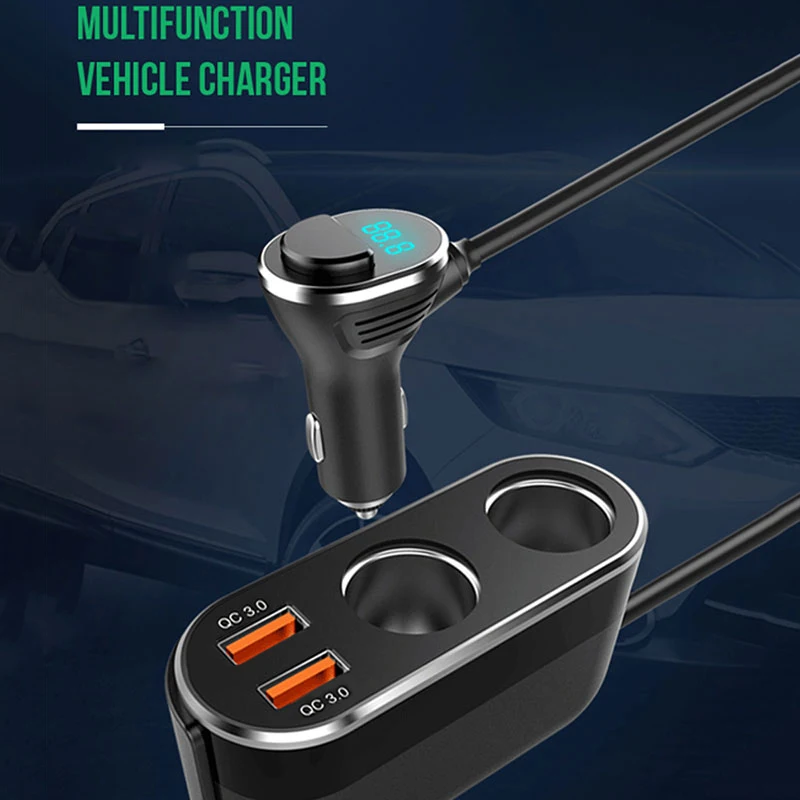 UTBVO 132W 2-Socket Cigarette Lighter Splitter Power Adapter DC Outlet Car Charger with Dual QC3.0 USB for Mobile Phone GPS
UTBVO 132W 2-Socket Cigarette Lighter Splitter Power Adapter DC Outlet Car Charger with Dual QC3.0 USB for Mobile Phone GPS