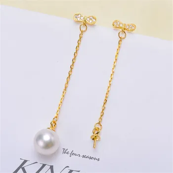 HOT High Quality S925 Sterling Silver Stud Earrings Settings DIY Pearl Earring Hooks Findings Women's Jewelry Making Accessories 
HOT High Quality S925 Sterling Silver Stud Earrings Settings DIY Pearl Earring Hooks Findings Women's Jewelry Making Accessories