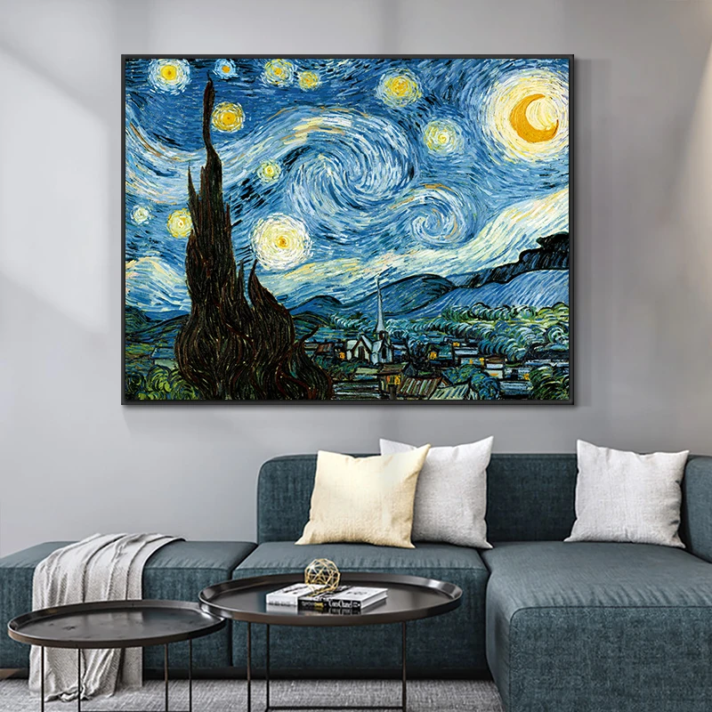 Starry Night Van Gogh Famous Oil Painting Canvas Print Nordic Poster Wall Art Picture For Living Room Home Decor Frameless
Starry Night Van Gogh Famous Oil Painting Canvas Print Nordic Poster Wall Art Picture For Living Room Home Decor Frameless