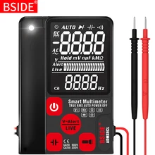 Ultra taşınabilir dijital multimetre BSIDE ADMS7 S9CL büyük 3.5 "LCD 3-Line ekran voltmetre DMM AC DC gerilim NCV Ohm Hz test cihazı(China)