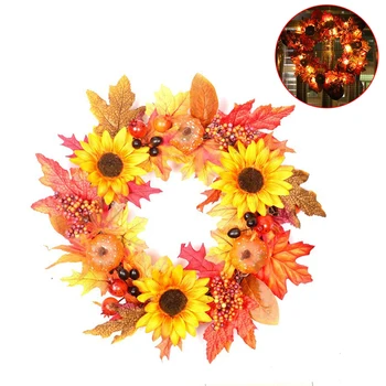 45cm Sunflower Garland Thanksgiving Halloween Simulation Garland Walls Home Decoration For Door Indoor Wall Wedding Window
45cm Sunflower Garland Thanksgiving Halloween Simulation Garland Walls Home Decoration For Door Indoor Wall Wedding Window