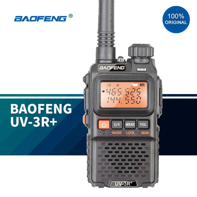100% Original BAOFENG UV-3R+ MINI Walkie Talkie UHF&VHF Portable Two Way Radio Ham Radio Transceiver
100% Original BAOFENG UV-3R+ MINI Walkie Talkie UHF&VHF Portable Two Way Radio Ham Radio Transceiver