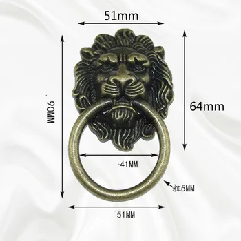 Retro Door Knobs Bronze Drawer Cabinet Pulls Chinese Lion Head Wareborad Handles Knobs Hardware Furnitue Pulls 90*51MM 
Retro Door Knobs Bronze Drawer Cabinet Pulls Chinese Lion Head Wareborad Handles Knobs Hardware Furnitue Pulls 90*51MM