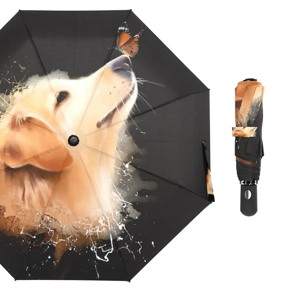 Watercolor Golden Retriever Dog With Butterfly Umbrella Three Folding Big Umbrella Rain Women Automatic Windproof Umbrella Men
Watercolor Golden Retriever Dog With Butterfly Umbrella Three Folding Big Umbrella Rain Women Automatic Windproof Umbrella Men