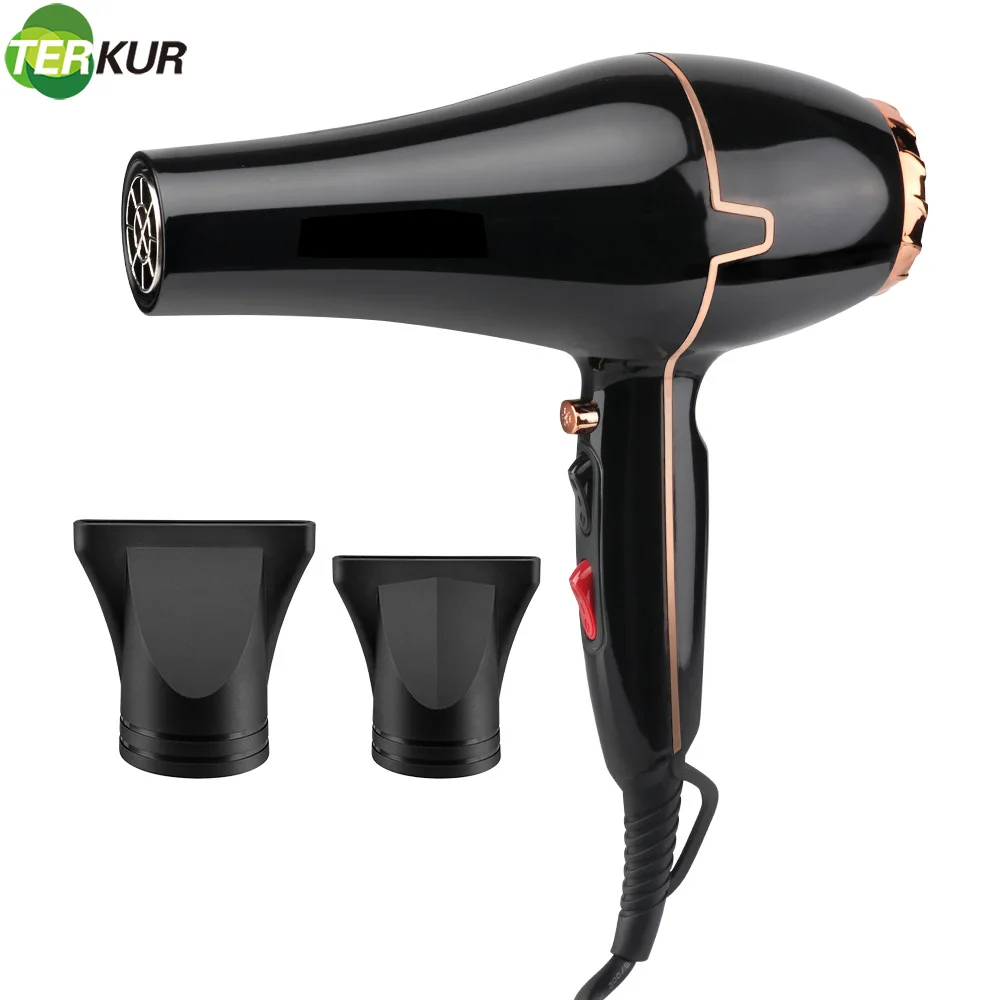 

Salon Professional Hair Dryer 2000W Blow Dryer Hot and Cold Air Collecting Nozzle Blowdryer Multifunction 6 Gears Adjustable EU
