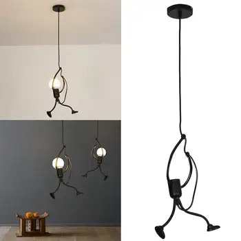 Simple Nordic Style Creative personality Iron Villain Climb Up Loft Home Decoration Aisle Corridor Chandelier Lighting New 2020
Simple Nordic Style Creative personality Iron Villain Climb Up Loft Home Decoration Aisle Corridor Chandelier Lighting New 2020