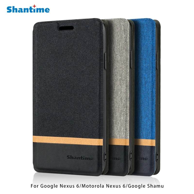 Холщовый чехол для телефона из искусственной кожи Google Nexus 6 флип-чехол Motorola Shamu