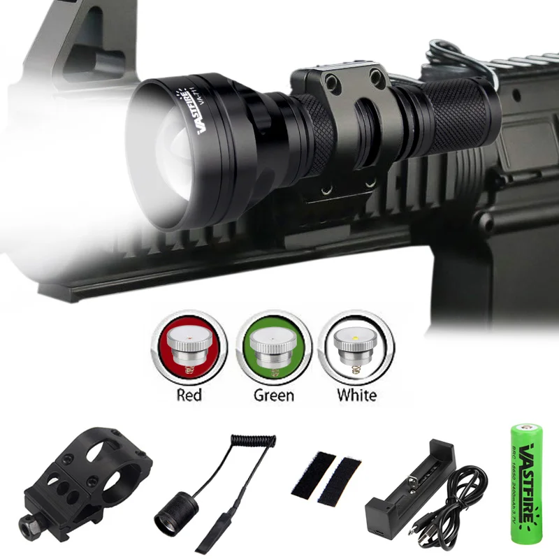 VA-711 1200lm Weapon Gun Light Zoomable Tactical hunting Flashlight Rifle Scope Airsoft Mount Remote Switch 18650 USB Charger
VA-711 1200lm Weapon Gun Light Zoomable Tactical hunting Flashlight Rifle Scope Airsoft Mount Remote Switch 18650 USB Charger