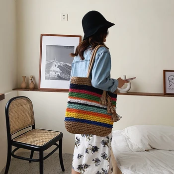 2020 Straw Bags Women Luxury Handbags Large Capacity Tassels Shoulder Bag Girls Woven Tote Summer Bohemian Beach Bags
2020 Straw Bags Women Luxury Handbags Large Capacity Tassels Shoulder Bag Girls Woven Tote Summer Bohemian Beach Bags