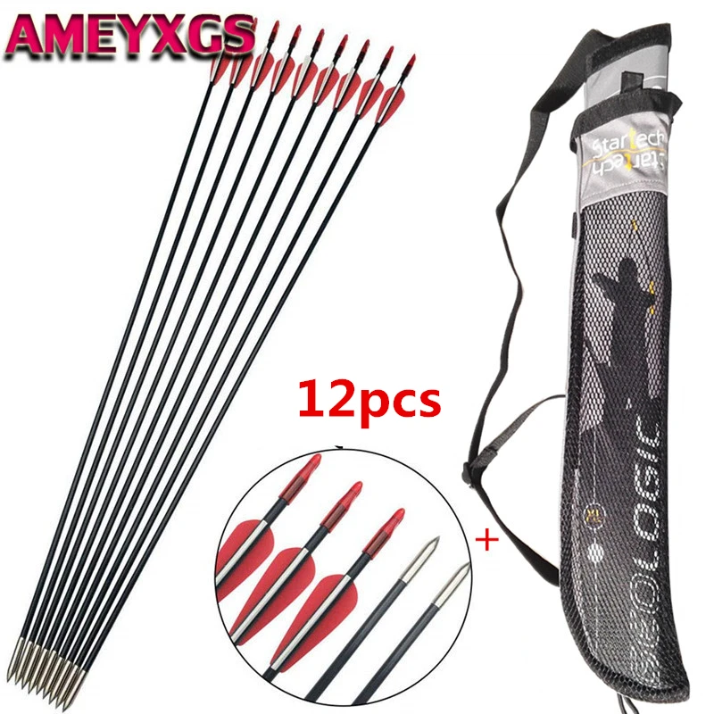 12 шт. 31 "Стекловолоконные стрелы позвоночника 900 стекловолокно стрелы с колчан лук для обучения стрельбе из лука аксессуары
12 шт. 31 "Стекловолоконные стрелы позвоночника 900 стекловолокно стрелы с колчан лук для обучения стрельбе из лука аксессуары
