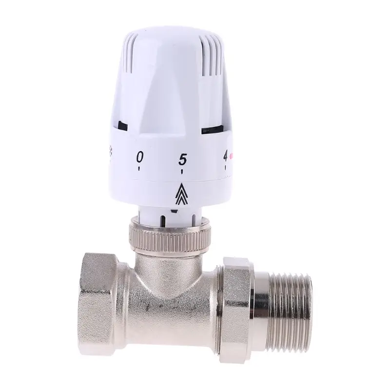 Three-way Thermostatic Radiator Valve Brass Automatic Temperature Control Tap