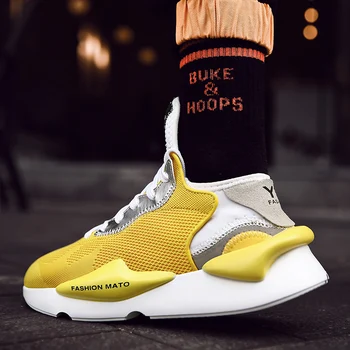 New sports shoes men's comfortable leather thick-soled men's sports shoes designer men's running shoes tide youth mesh shoes7-10
New sports shoes men's comfortable leather thick-soled men's sports shoes designer men's running shoes tide youth mesh shoes7-10