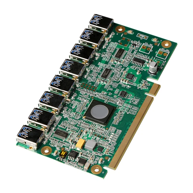 1 до 8 Pcie Miner Machine ie Card удлинитель Pci-E 16X поворот портов Usb3.0 карты расширения Riser Btc Ltc