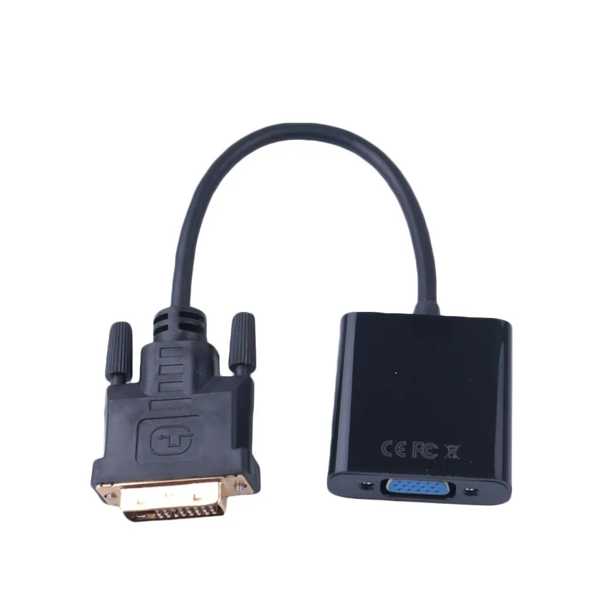 1080P DVI-D to VGA Adapter 24+1 25Pin Male to 15Pin Female Cable Converter for PC Computer HDTV Monitor Display
1080P DVI-D to VGA Adapter 24+1 25Pin Male to 15Pin Female Cable Converter for PC Computer HDTV Monitor Display