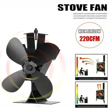 Fireplace 4 Blade Heat Powered Stove Fan Log Wood Burner Eco Friendly Quiet Fan Home Efficient Heat Distribution Hot Fan
Fireplace 4 Blade Heat Powered Stove Fan Log Wood Burner Eco Friendly Quiet Fan Home Efficient Heat Distribution Hot Fan