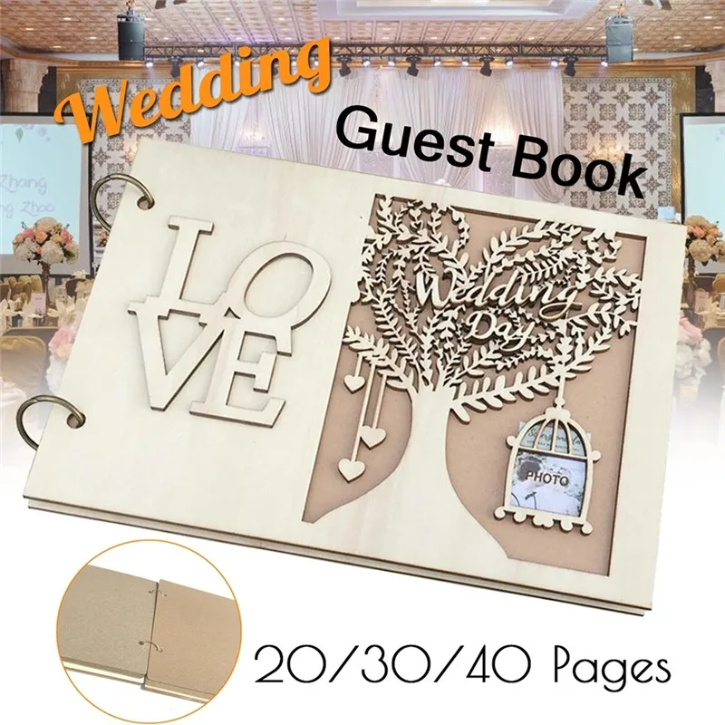 20/30/40 Pages Rustic Wooden Wedding Guest Book Alternative personalized Tree Customized Sign Book with Couple's Photo Slot
20/30/40 Pages Rustic Wooden Wedding Guest Book Alternative personalized Tree Customized Sign Book with Couple's Photo Slot