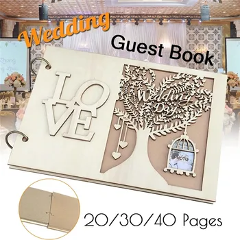 20/30/40 Pages Rustic Wooden Wedding Guest Book Alternative personalized Tree Customized Sign Book with Couple's Photo Slot
20/30/40 Pages Rustic Wooden Wedding Guest Book Alternative personalized Tree Customized Sign Book with Couple's Photo Slot