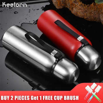 

Keelorn 600ml 800ml 316 Medical Grade Stainless Steel Thermos Large Capacity Insulated Cup Portable Car Travel Vacuum Flask Cups