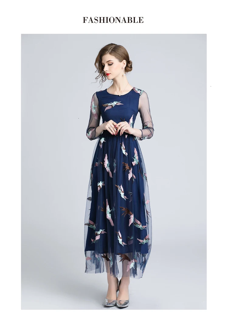 Hot-sales 2019 Spring New Dress Beautiful Embroidery Mesh Stitching Perspective Bohemian Dress Temperament Women Clothing
Hot-sales 2019 Spring New Dress Beautiful Embroidery Mesh Stitching Perspective Bohemian Dress Temperament Women Clothing