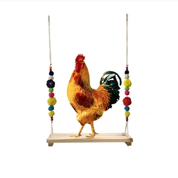 Bird Chicken Stand Chicken Swing Toy Colorful Handmade Wooden Perch with Bells for Bird Parrot Pet Trainning
Bird Chicken Stand Chicken Swing Toy Colorful Handmade Wooden Perch with Bells for Bird Parrot Pet Trainning
