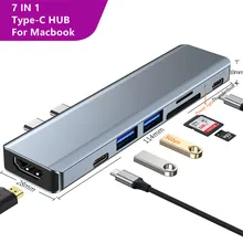USB-C HUB Dual Type-C to 4K HDMI-compatible Adapter TF SD Card Reader USB 3.0 2.0 Thunderbolt 3 Dock Station for MacBook Air Pro
USB-C HUB Dual Type-C to 4K HDMI-compatible Adapter TF SD Card Reader USB 3.0 2.0 Thunderbolt 3 Dock Station for MacBook Air Pro