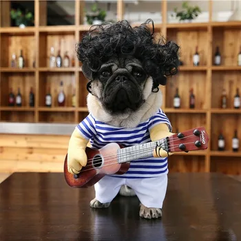 Halloween Dog Costume Pet Clothing Funny Guitarist Costume Party Pet Cat Dog Dressingup Cosplay Bulldog Christmas Jacket Vestido
Halloween Dog Costume Pet Clothing Funny Guitarist Costume Party Pet Cat Dog Dressingup Cosplay Bulldog Christmas Jacket Vestido