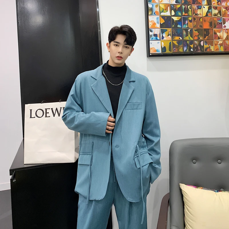Men (jacket+pant) 2 Piece Suits Sets Male Streetwear Hip Hop Drawstring Loose Casual Blazer Jacket Coat Elastic Waist Trousers
Men (jacket+pant) 2 Piece Suits Sets Male Streetwear Hip Hop Drawstring Loose Casual Blazer Jacket Coat Elastic Waist Trousers