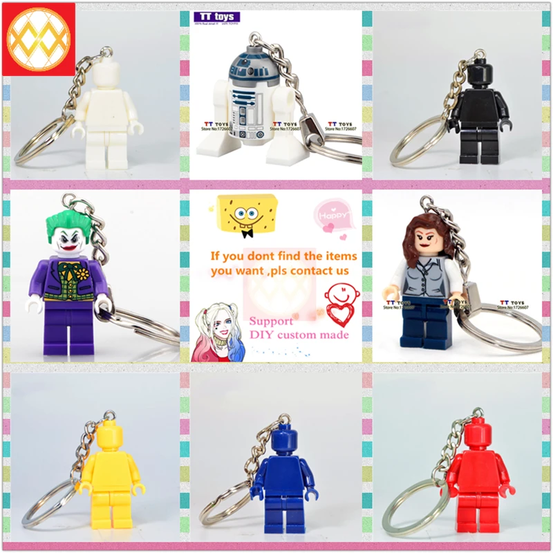Customized Star R2D2 Joker Limited Supplies Blank Unprinted PureColor DIY Keychain Model Dolls Building Blocks Toys for Children
Customized Star R2D2 Joker Limited Supplies Blank Unprinted PureColor DIY Keychain Model Dolls Building Blocks Toys for Children
