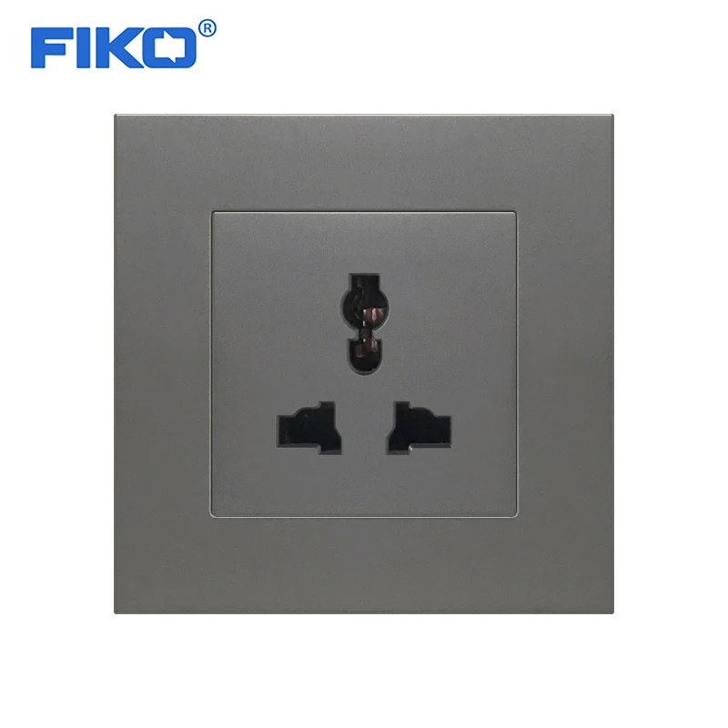 FIKO 13A International wall power socket Gray PC panel 86mm*86mm wall electronic socket ,UKfamily hotel Power Socket Household
FIKO 13A International wall power socket Gray PC panel 86mm*86mm wall electronic socket ,UKfamily hotel Power Socket Household