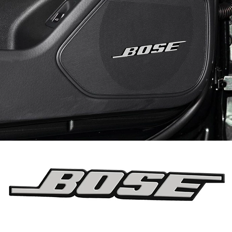Фото 4 шт. металлические наклейки-эмблемы для аудио динамиков BOSE Chevrolet Колорадо Cruze Spark