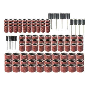 102pcs 120 Grain Sandpaper Chuck Sleeve Drum Grit Buffer Mandrel Kit for Dremel Rotary Tools Sander Polishing Pad
102pcs 120 Grain Sandpaper Chuck Sleeve Drum Grit Buffer Mandrel Kit for Dremel Rotary Tools Sander Polishing Pad