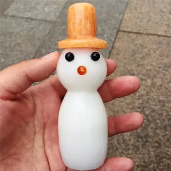 1pcs AAAA Natural white jade hand-carved snowman crystal statue decoration crystal Christmas gift Christmas Eve 
1pcs AAAA Natural white jade hand-carved snowman crystal statue decoration crystal Christmas gift Christmas Eve