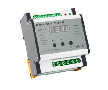 DMX700 DMX decoder DMX three-channel rail constant voltage decoder LED controller
DMX700 DMX decoder DMX three-channel rail constant voltage decoder LED controller
