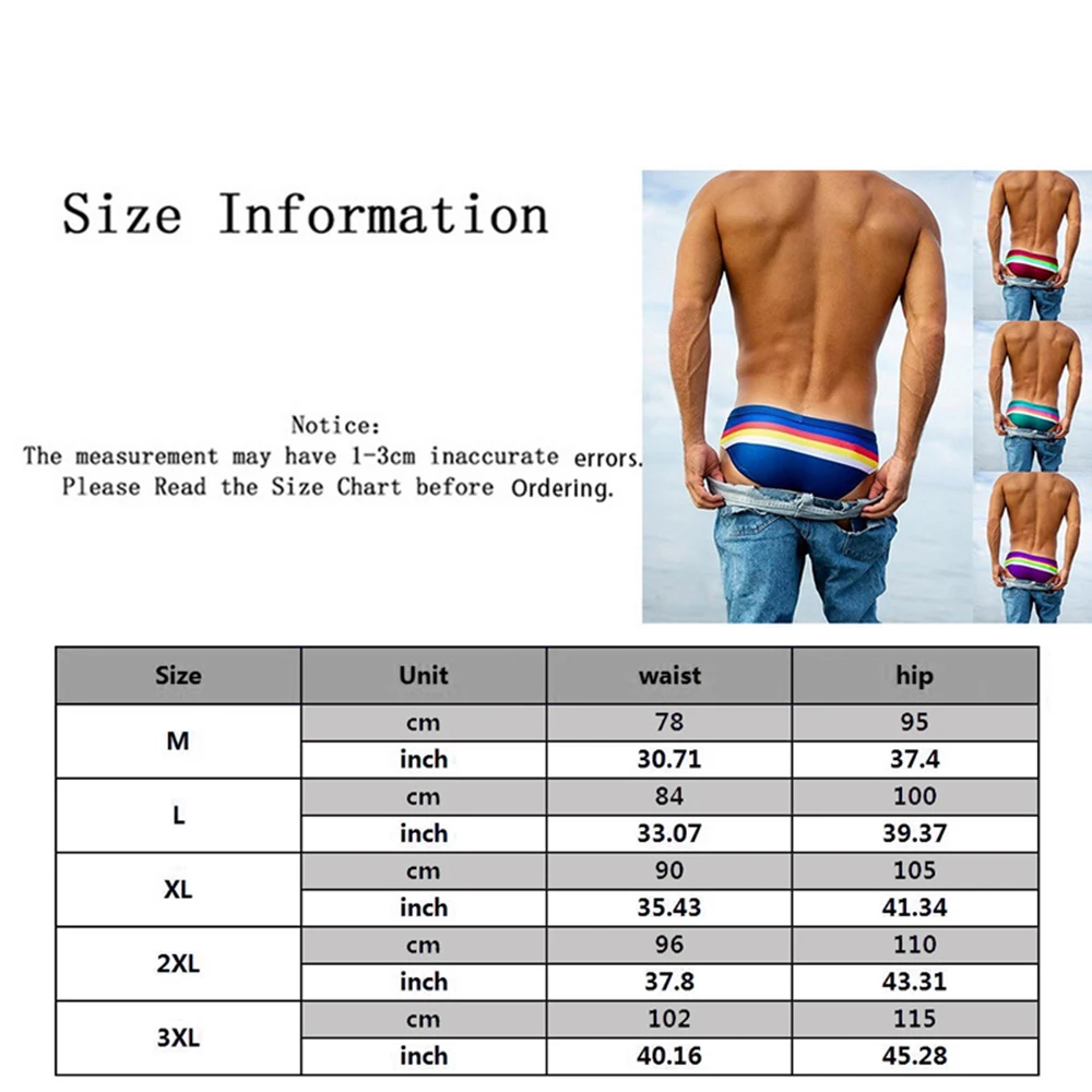2020 Mens Triangular Swimwear Low Rise Sexy Pouch Male Swimming Briefs Board Stripe Shorts Swimsuit Man Surf Swim Beach Shorts