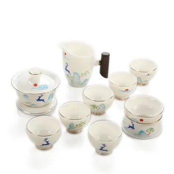 Dehua White Porcelain Tea Set Home Simple High-end Gift Tea Set Teacups Filter Kung Fu Green Tea Oolong Teapot Teaware
Dehua White Porcelain Tea Set Home Simple High-end Gift Tea Set Teacups Filter Kung Fu Green Tea Oolong Teapot Teaware