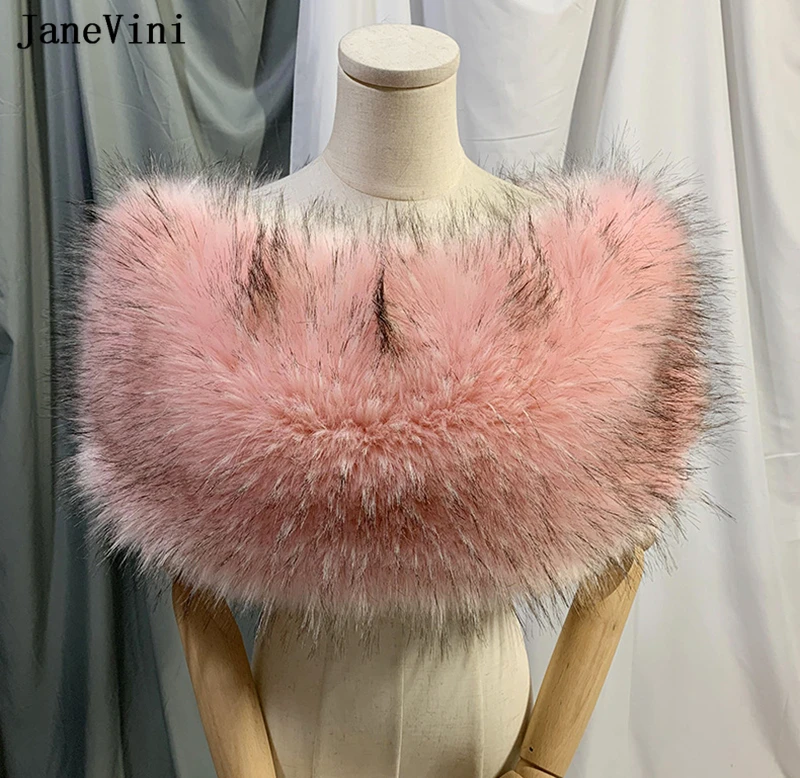 JaneVini 2022 Pink Fur Wedding Shawl Bolero Fourrure Femme Bridal Winter Cape Wrap Bride Jacket Bolero Black Women Evening Cape
JaneVini 2022 Pink Fur Wedding Shawl Bolero Fourrure Femme Bridal Winter Cape Wrap Bride Jacket Bolero Black Women Evening Cape