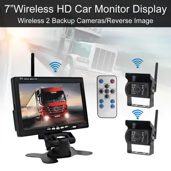 7Inch Wireless Backup Camera Rear View Camera System HD TFT LCD Monitor with 2xWaterproof Night Vision Camera for Bus Truck Boat
7Inch Wireless Backup Camera Rear View Camera System HD TFT LCD Monitor with 2xWaterproof Night Vision Camera for Bus Truck Boat