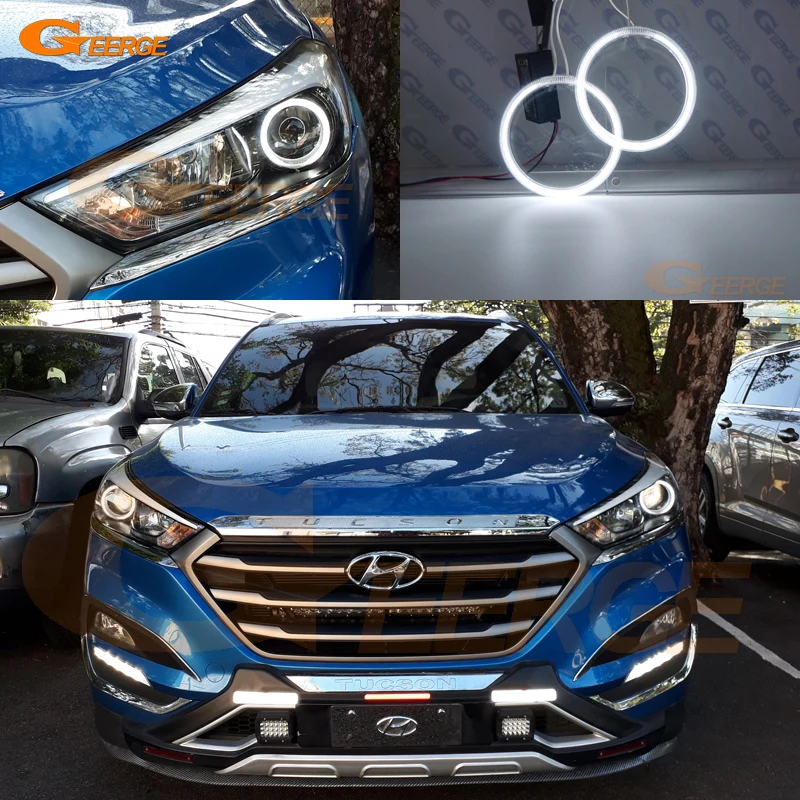 Для Hyundai Tucson TL 2015 2016 2017 2018 отличный ультра яркий CCFL ангельские глазки Halo набор