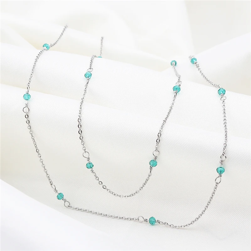 DoreenBeads 304 Stainless Steel & Glass Link Cable Chain Round Silver Color Green Color Necklace DIY Making Jewelry 13x3mm,1M
DoreenBeads 304 Stainless Steel & Glass Link Cable Chain Round Silver Color Green Color Necklace DIY Making Jewelry 13x3mm,1M
