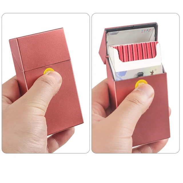 Boîte de rangement de cigares pour femmes, 20 pièces, Long et mince conteneur de stockage de cigares en métal pour dames, cadeau accessoires de fumage, étui à cigarettes, boîte de poche 2