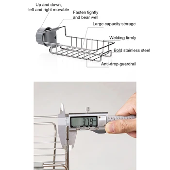 Faucet Storage Rack Faucet Rack Kitchen Storage Stainless Steel Faucet Shelf Sponge Dish Cloth Finishing Rack Drain Rack
Faucet Storage Rack Faucet Rack Kitchen Storage Stainless Steel Faucet Shelf Sponge Dish Cloth Finishing Rack Drain Rack