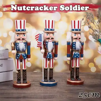 25cm Wooden nutcracker soldier Christmas ornament decoration Handcraft Doll Puppet Figurines New Year Decorations Soldier Walnut
25cm Wooden nutcracker soldier Christmas ornament decoration Handcraft Doll Puppet Figurines New Year Decorations Soldier Walnut