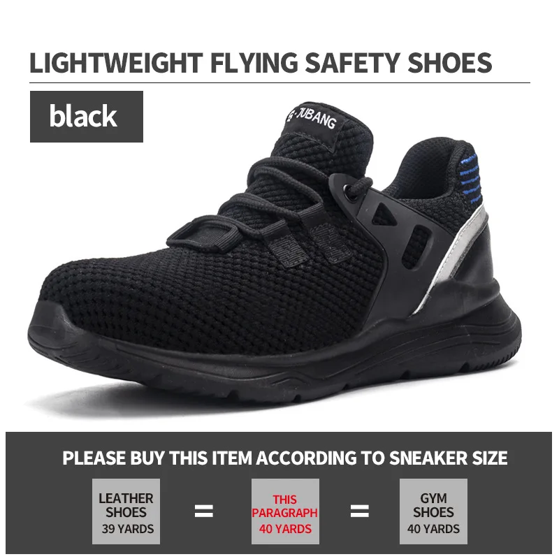 Indestructible Shoes Men and Women Steel Toe Safety Shoes Anti Smashing Men Work Footwear EVA Lightweight Breathable Sneakers image 2