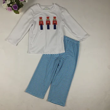 Puresun New Wholesale Cool Soldiers Embroidery Baby Boys Set Boutique With Blue Striped Pant Kids Spring Boutique
Puresun New Wholesale Cool Soldiers Embroidery Baby Boys Set Boutique With Blue Striped Pant Kids Spring Boutique