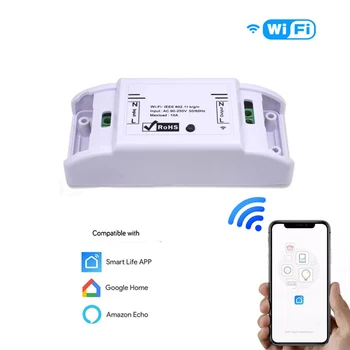 WiFi Smart Switch 2200W DIY Wireless Remote Switch APP Control Automation Relay Module Smart Home for Amazon Alexa Google Home
WiFi Smart Switch 2200W DIY Wireless Remote Switch APP Control Automation Relay Module Smart Home for Amazon Alexa Google Home