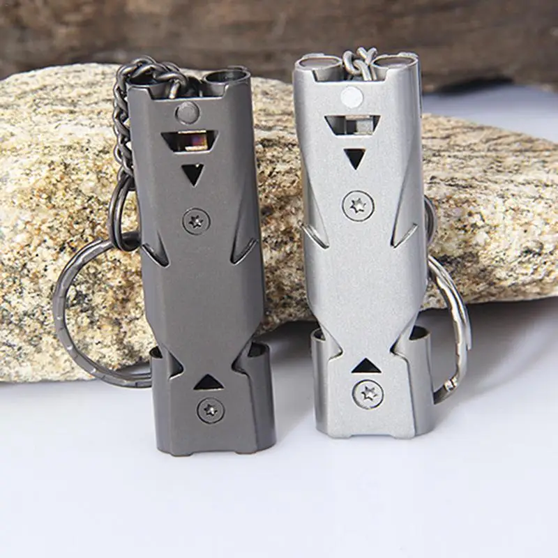 150db Double Tube High Decibel Outdoor Survival Whistle Stainless Steel Soccer Football Basketball Hockey Referee Whistle 
150db Double Tube High Decibel Outdoor Survival Whistle Stainless Steel Soccer Football Basketball Hockey Referee Whistle