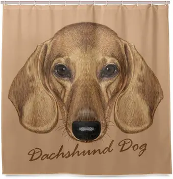 Dachshund Dog Portrait Home Bathroom Set Polyester Fabric Shower Curtain Home Art Decoration with Hooks
Dachshund Dog Portrait Home Bathroom Set Polyester Fabric Shower Curtain Home Art Decoration with Hooks